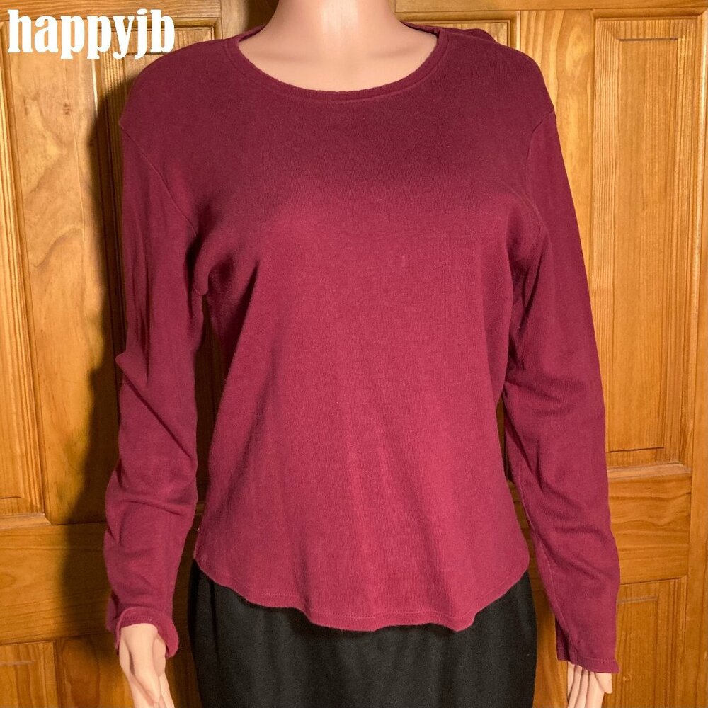 EUC White Stag Vintage 90s Knit Top Long Sleeve Blouse Red Size L Large